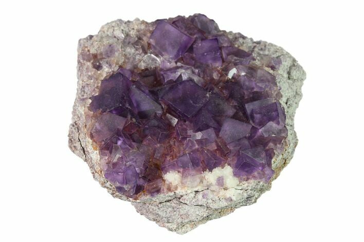 Purple Cubic Fluorite Crystal Cluster - Morocco #137153